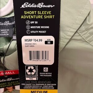 Eddie Bauer Short Sleeve Shirt in Soft Green